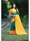 Sky Blue Exclusive Party Wear Bhagalpuri Printed Saree B-007